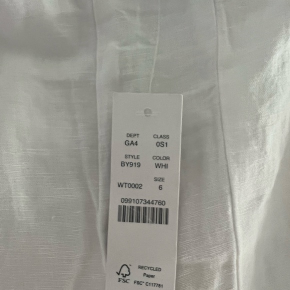 White J Crew Linen Flare Dress - NWT - Picture 6 of 6